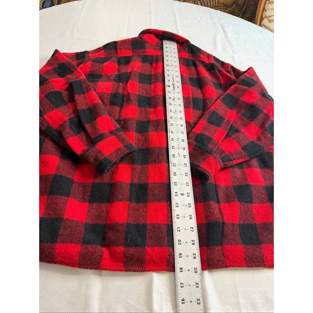 Sears Men’s Vintage Red Black Lumberjack Flannel Shirt Size XL See Measurements - Picture 10 of 10